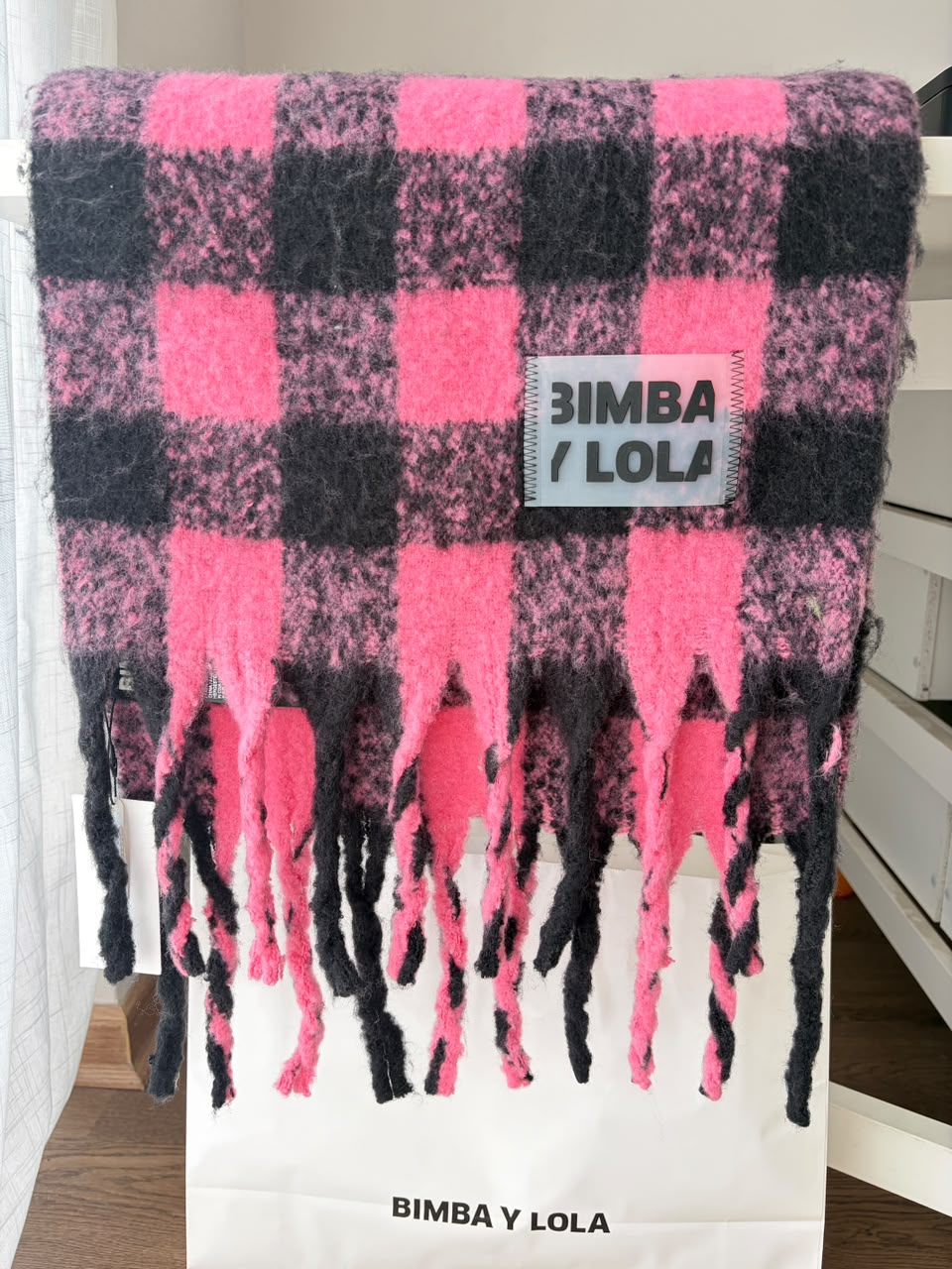 Bufanda Bimba Y Lola Cuadros Rosados