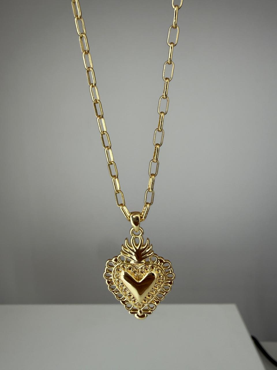 Collar Dije Estilo Mexicano en Baño de Oro