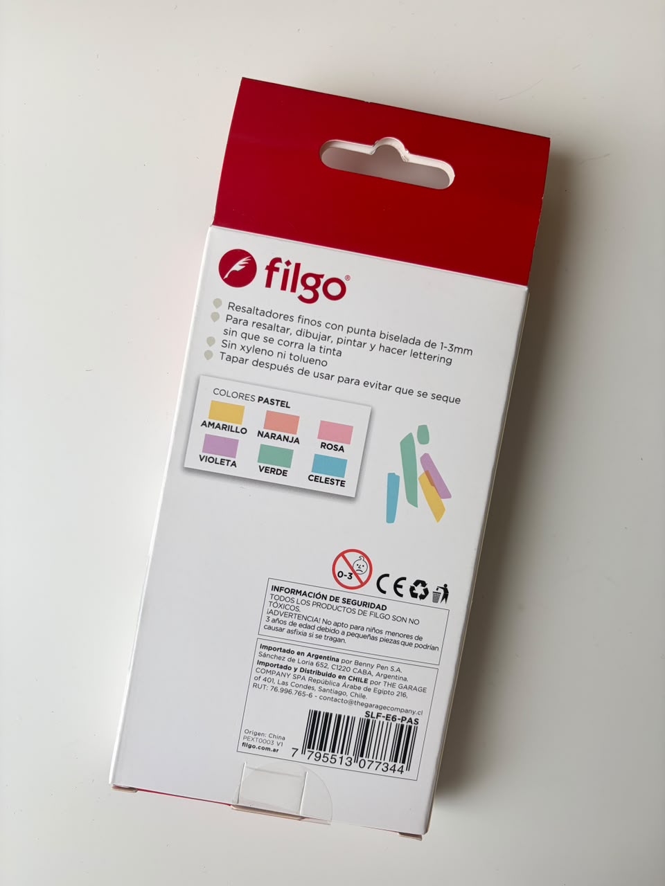 Destacadores Filgo Lighter Fine Pastel – 6 Colores